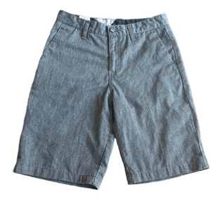 3/24$ Volcom Boys Grey Frickin Chino Shorts Size 27/14